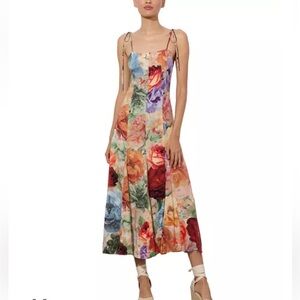 Alice and Olivia Janette tie shoulder dress